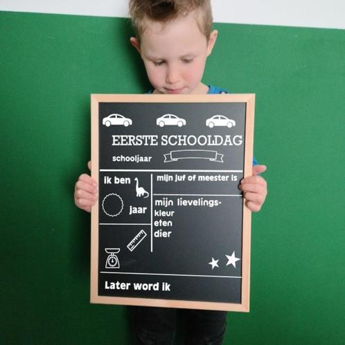 eerst schooldag krijtbord, Kinderen en Baby's, Kindermode-accessoires, Nieuw, Ophalen of Verzenden