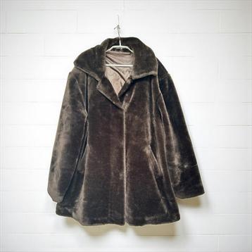 Vintage Jas Maat M Bruin Faux Fur Retro Nepbont beschikbaar voor biedingen
