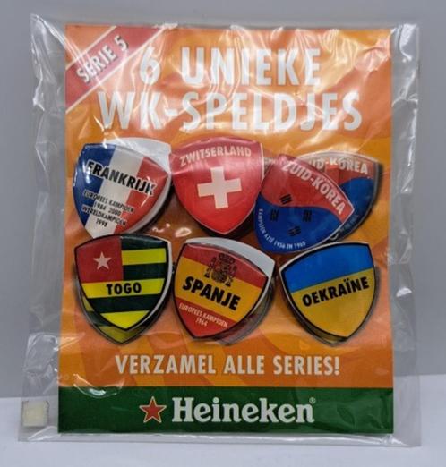 Heineken WK-Speldjes serie 5, Verzamelen, Biermerken, Nieuw, Reclamebord, Plaat of Schild, Heineken, Ophalen of Verzenden