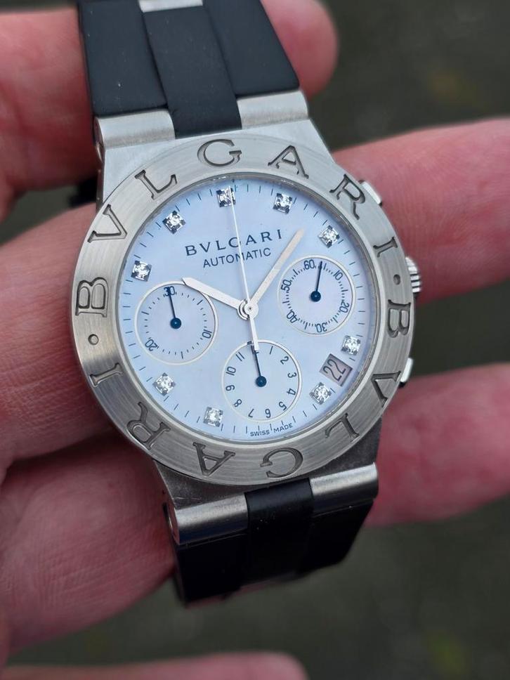 Bvlgari Diagono Automaat briljanten m.o.p wijzerplaat, Sieraden, Tassen en Uiterlijk, Horloges | Heren, Ophalen of Verzenden