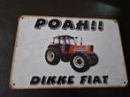 Nieuw Metalen Wandbord POAH!! Dikke Fiat 30x20cm, Ophalen of Verzenden, Nieuw