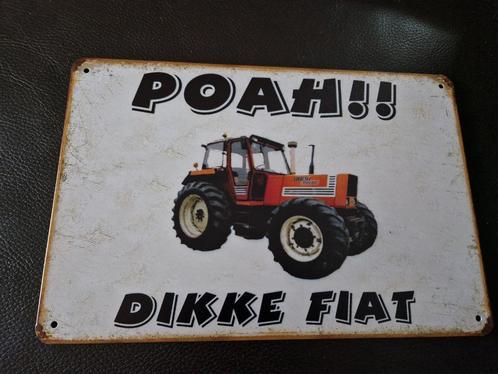 Nieuw Metalen Wandbord POAH!! Dikke Fiat 30x20cm, Verzamelen, Merken en Reclamevoorwerpen, Nieuw, Ophalen of Verzenden