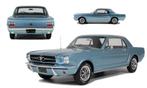 Ford Mustang V8 Hardtop 1965 Silver Blue Pony - 1:12, Hobby en Vrije tijd, Modelauto's | 1:5 tot 1:12, Auto, Nieuw, Ophalen of Verzenden