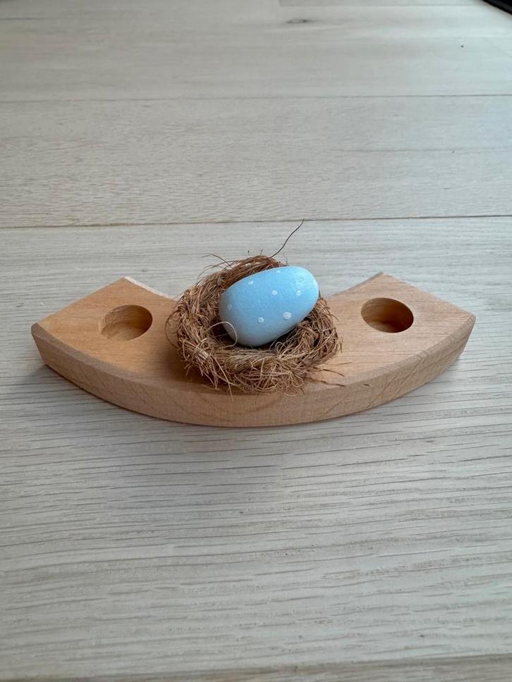 Houten Steker met Vogelnestje - Lente Seizoenstafel, Kinderen en Baby's, Speelgoed | Educatief en Creatief, Nieuw, Ontdekken, Ophalen of Verzenden