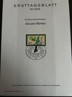 EERSTTAGSBLATT 10/1975 - Eduard Mörike, Ophalen of Verzenden, Verzamelalbum
