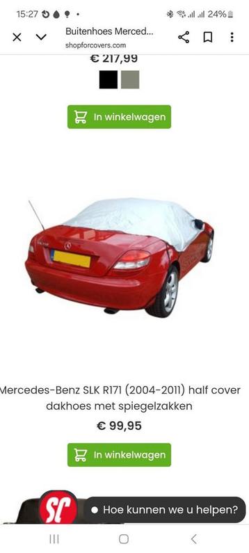 Cabriohoes SLK 200 R171 2004-2011 beschikbaar voor biedingen