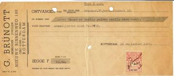 Declaratie van: Van G. Brunnott te Rotterdam met 10 ct beschikbaar voor biedingen