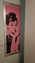 Lijst (paneel) afbeelding Audrey Hepburn, groot formaat., Ophalen, Schilderij, 75 cm of meer