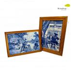 Delfts Blauw Tegeltableau's 1 J.C. van Hunnik 1 Jan Vermeer, Ophalen of Verzenden