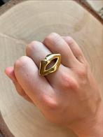 Rvs ring met lippen, IJzer of Staal, Ophalen of Verzenden, Zo goed als nieuw, 17 tot 18