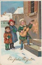 RELIEF GOUDOPDRUK KERST JAREN 20 ZEER MOOIE OUDE KAART KJ24, Verzamelen, Ansichtkaarten | Themakaarten, Ophalen of Verzenden, 1920 tot 1940