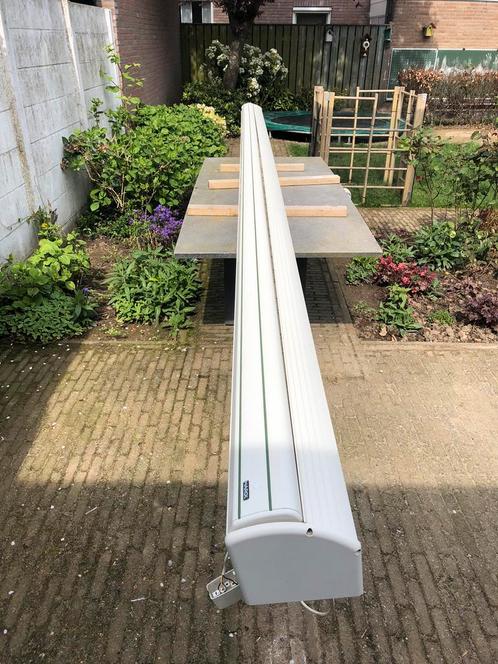 2x Harol elektrisch zonnescherm (600cm & 300m breed), Tuin en Terras, Zonneschermen, Gebruikt, Knikarmscherm, 450 cm of meer, Elektrisch