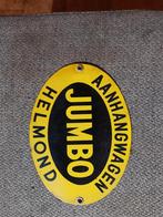 Jumbo aanhangwagen emaille, Ophalen of Verzenden, Zo goed als nieuw, Reclamebord