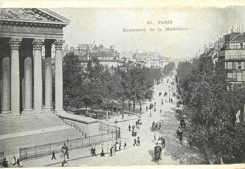 (381-182-013) Paris Boulevard de la Madeleine, Verzamelen, Ansichtkaarten | Buitenland, Frankrijk, Verzenden