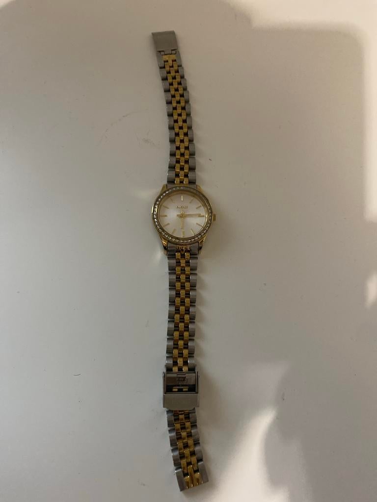 Burker dameshorloge met Strass, Sieraden, Tassen en Uiterlijk, Horloges | Dames, Overige merken, Gebruikt, Staal, Polshorloge