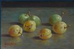 Schilderij stilleven pruimen op tafel. Hans Habraken, Antiek en Kunst, Kunst | Schilderijen | Klassiek, Ophalen of Verzenden