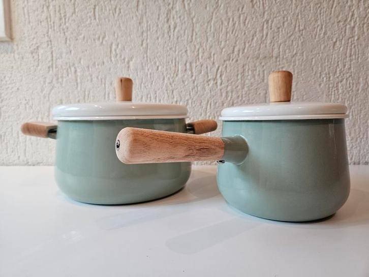 Ikea Pannenset - Mintgroen, Huis en Inrichting, Keuken | Potten en Pannen, Gebruikt, Pannenset, Overige materialen, Ophalen of Verzenden