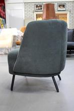 Luxe fauteuil TRAY Jess Design leer stof grijs ronde vormen, Huis en Inrichting, Fauteuils, Ophalen, Zo goed als nieuw, Stof, 50 tot 75 cm