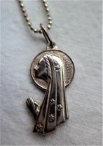 Leuk zilver Madonna hangertje aan zilveren ketting, Ophalen, Zo goed als nieuw, Zilver, Zilver