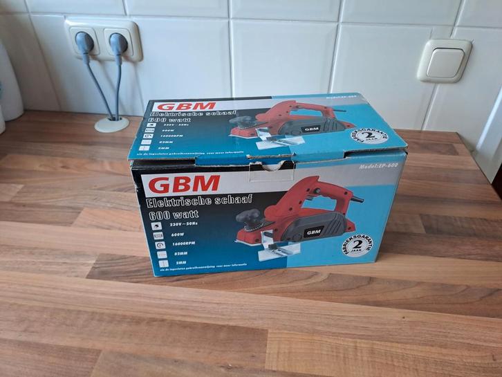 GBM Elektrische Schaafmachine 600W - Nieuw, Doe-het-zelf en Verbouw, Schaafmachines, Nieuw, Ophalen of Verzenden