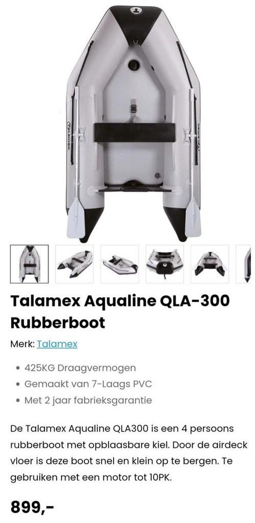 Talamex aqualine QLA 300, met fluistermotor, Watersport en Boten, Accessoires en Onderhoud, Zo goed als nieuw, Ophalen