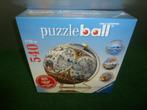 NIEUW Puzzel Bal Wereldbol WIT 540 stukjes met  standaard, Nieuw, 6 jaar of ouder, Meer dan 50 stukjes, Ophalen of Verzenden