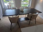 Eetkamer tafel zwart 260 x 100, Ophalen, Gebruikt, Eikenhout, 200 cm of meer