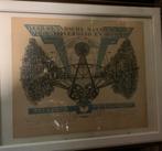 Nijverheid en handel getuigschrift ingelijst, art deco, Ophalen