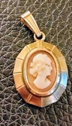 Antieke 18k gouden Camee hanger, Ophalen, Goud, Hanger