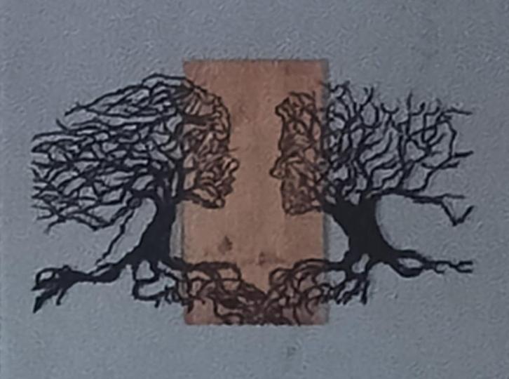 Wandpaneel Boom-Gezichten Nu met €108,= korting( ...* of), Huis en Inrichting, Woonaccessoires | Wanddecoraties, Nieuw, Ophalen