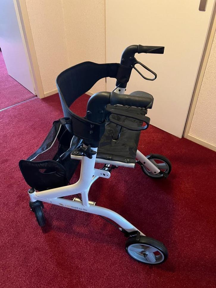 Rollator Caremart EZ-Lite salt white < 100 kg, Diversen, Rollators, Gebruikt, Lichtgewicht, Opvouwbaar, Ophalen