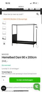 Hemelbed, Huis en Inrichting, Slaapkamer | Bedden, Ophalen of Verzenden, Gebruikt, Zwart, Metaal