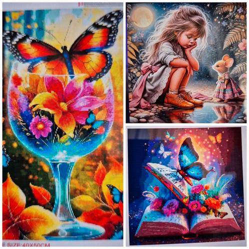 Diamond paintings 3x incl extra's/vraagprijs is bodemprijs, Hobby en Vrije tijd, Knutselen, Nieuw, Ophalen of Verzenden