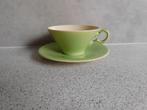 Kop en schotel Pastel Groen Plateel / Keramiek, Antiek en Kunst, Ophalen of Verzenden