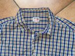 Levi's hemd XXL geruit blauw wit dunne gele lijn 100%, Overige halswijdtes, Gedragen, Levi’s, Verzenden