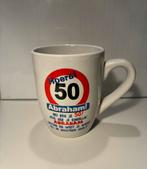 Mok 50 jaar Abraham - Leuk cadeau!, Ophalen of Verzenden, Nieuw