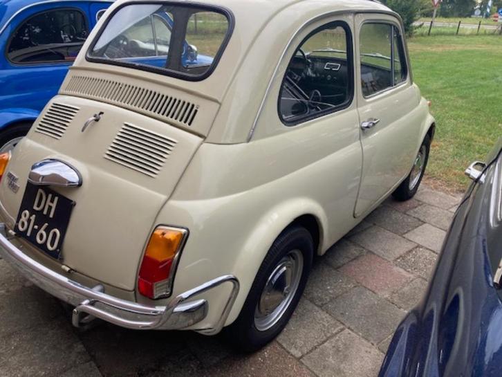 beige fiat 500 L 1971, Auto's, Oldtimers, Particulier, Renault, Benzine, Overige carrosserieën, Handgeschakeld, Wit, Ophalen