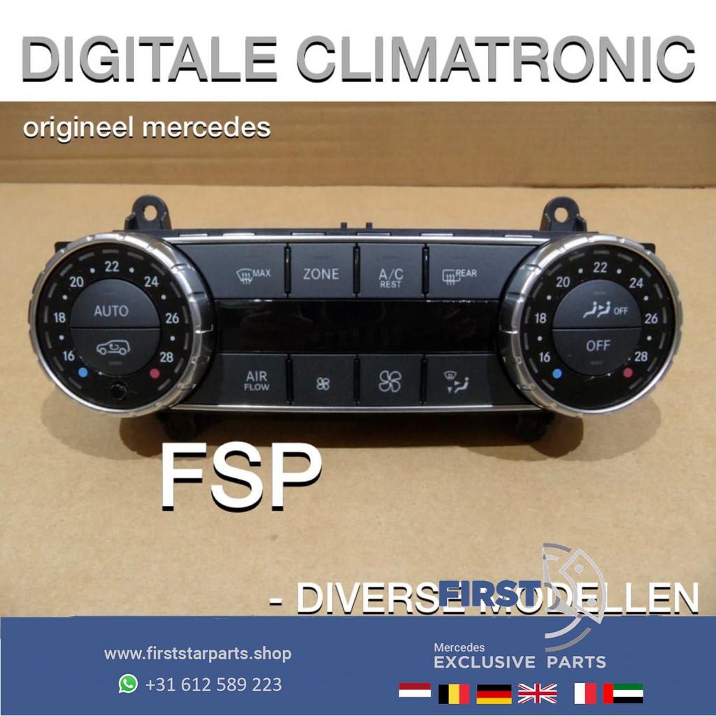 Digitale climate control kachel schakelaar airco W204 W212 W, Gebruikt, -, Ophalen of Verzenden, -