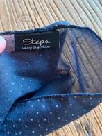 ***Steps*** sjaal 180 x 100 cm donkerblauw met zilver ZGAN, Maat 38/40 (M), Ophalen of Verzenden, Zo goed als nieuw, Steps