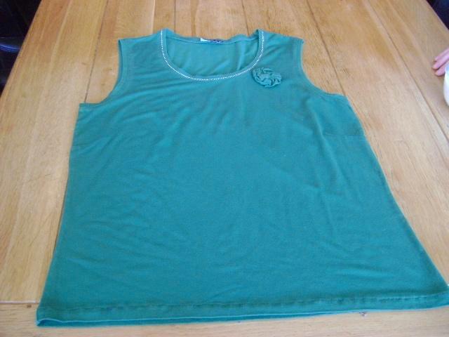 Groen Samoon topje, maat 40, Kleding | Dames, Tops, Gedragen, Maat 38/40 (M), Groen, Zonder mouw, Verzenden