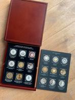 Houten Cassette met Koninklijke Munten, Postzegels en Munten, Munten | Nederland, Setje, Koningin Beatrix, Zilver, Euro's