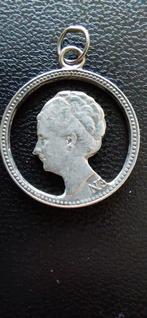 Zilveren hanger 1898 gemaakt van een oude 1/2 gulden, Ophalen of Verzenden, Zilver