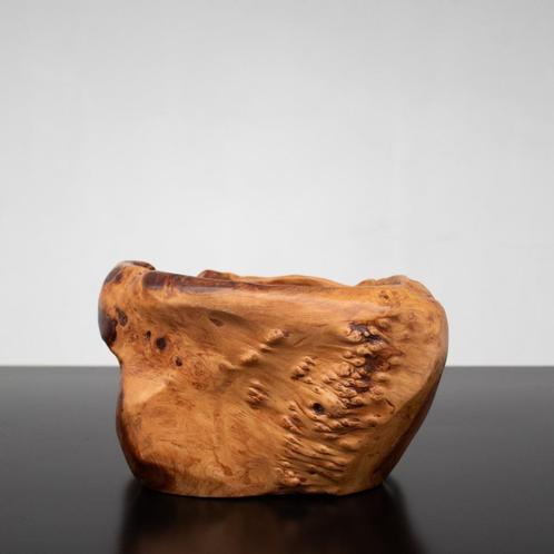 Burlwood Bowl, Huis en Inrichting, Woonaccessoires | Schalen en Manden, Zo goed als nieuw, Schaal, Rond, Hout, Ophalen of Verzenden