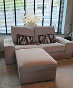 KIVIK 2zits met opbergpoef Tallmyra beige, Ophalen, 150 tot 200 cm, Tweepersoons, 75 tot 100 cm