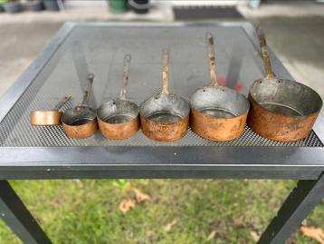 Steelpannen set koper. beschikbaar voor biedingen
