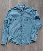 Levis Vintage Clothing Shambray Big E USA shirt L, Blauw, Ophalen of Verzenden, Halswijdte 41/42 (L), Gedragen