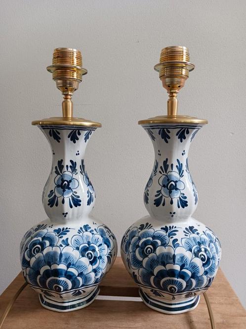 Delfts blauwe vaaslamp (nog 1 beschikbaar), Huis en Inrichting, Lampen | Tafellampen, Nieuw, Minder dan 50 cm, Ophalen of Verzenden