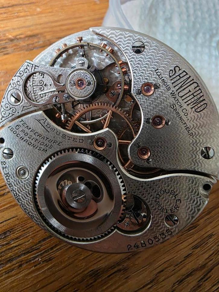 Illinois Sangamo Zakhorloge Uurwerk, Sieraden, Tassen en Uiterlijk, Horloges | Antiek, Ophalen of Verzenden
