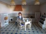 Prachtig groot poppenhuis grachtenpand meubeltjes en popjes, Ophalen, Zo goed als nieuw, 75 m² of meer, Tapijt