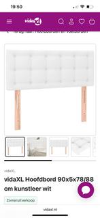 Hoofdbord 90x5x78/88 cm kunstleer wit (NIEUW!!!), Ophalen, Overige materialen, Verstelbaar, Eenpersoons